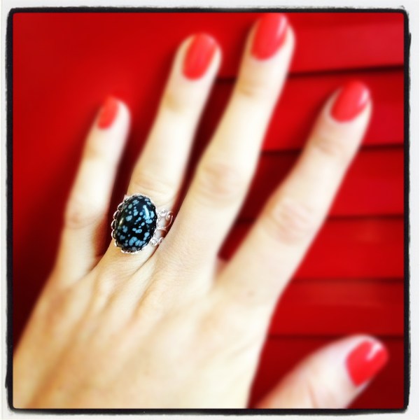 Bague Baby Doll Obsidienne Neige