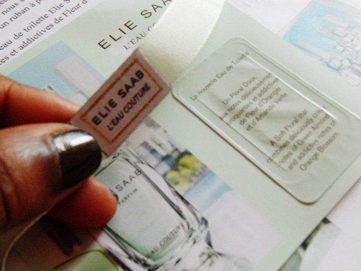 Echantillons Elie Saab reçu