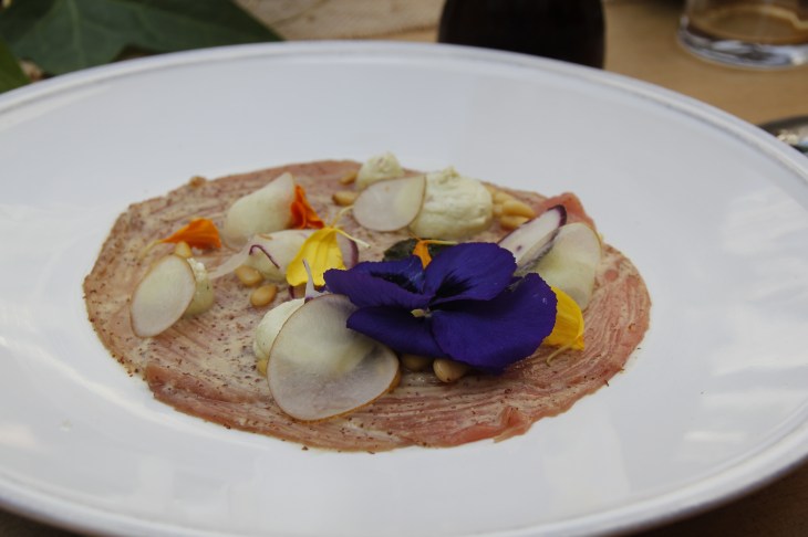 Le carpaccio de veau d'aveyron 