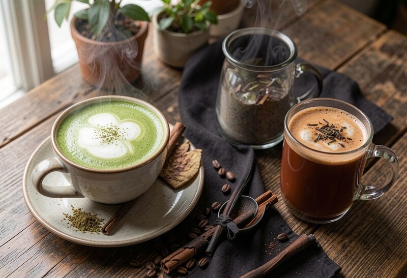 Matcha, maté, chai alternatives café conquis tasses #LundiFeelGood