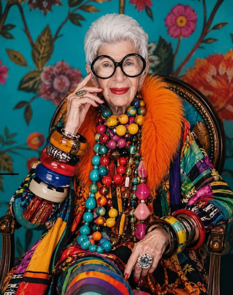 manifeste Iris Apfel plus couleurs, moins règles
