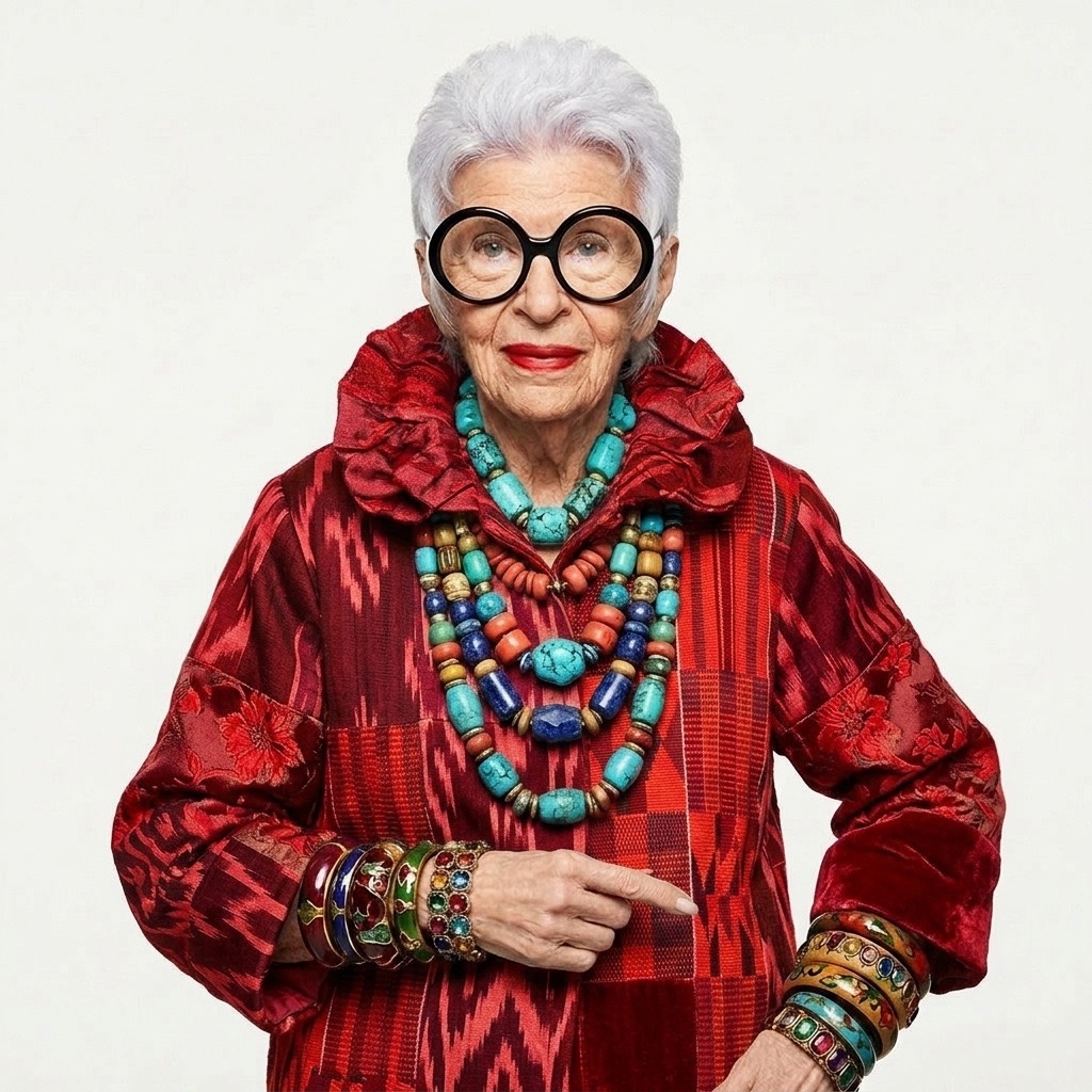 manifeste Iris Apfel plus couleurs, moins règles